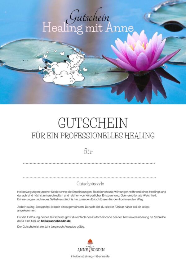 Professionelles Healing- Gutschein – Bild 3