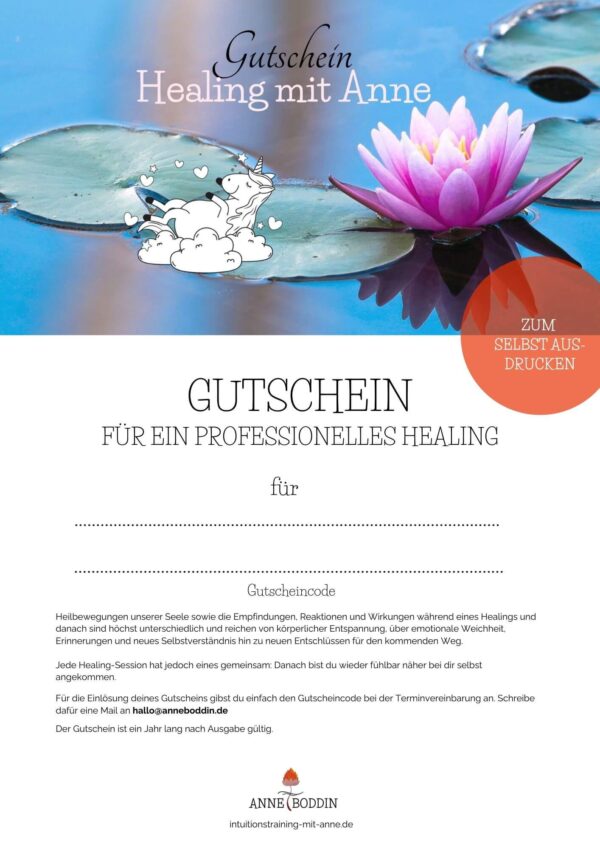 Professionelles Healing- Gutschein – Bild 2