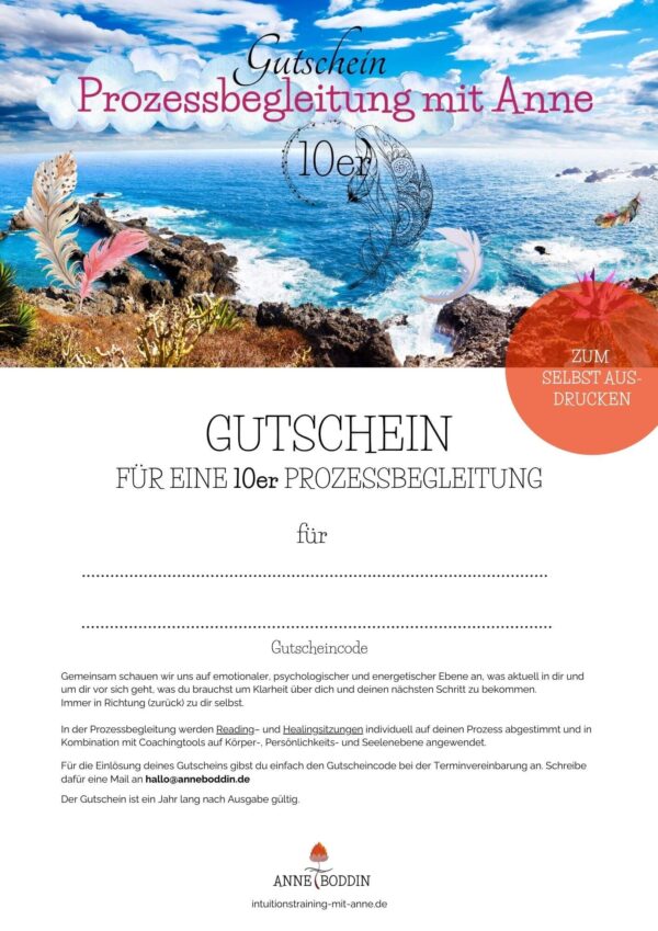 Prozessbegleitung (10er)- Gutschein – Bild 2